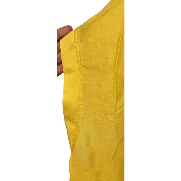 NWT WORTHINGTON Blouse Women’s XL Imperial Gold Yellow Short Sleeve V-Neck Top - Picture 9 of 11